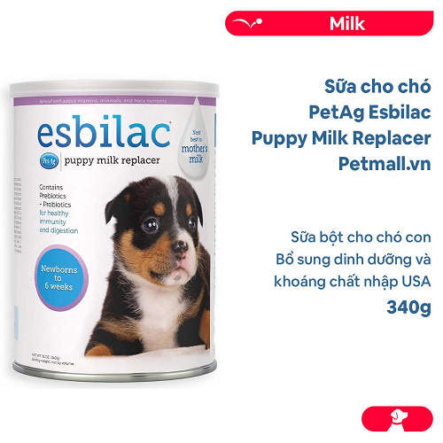 Sữa bột PetAg Esbilac Puppy Milk Replacer 340g cho chó con từ sơ sinh đến 6 tuần tuổi