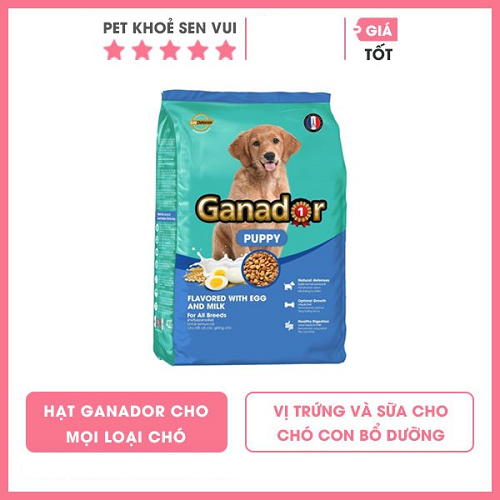 Hạt Ganador Puppy vị trứng và sữa bổ dưỡng cho chó con