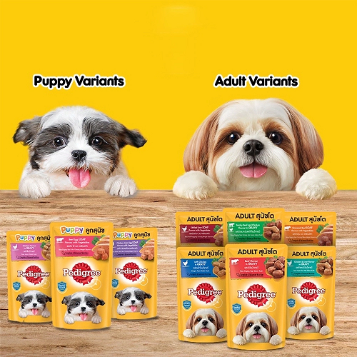 Các dòng pate Pedigree cho chó con và chó trưởng thành đủ vị