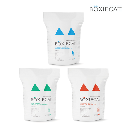 Cát vệ sinh cho mèo Boxiecat nhiều loại, khử mùi tốt, vón cục nhanh và không bụi.