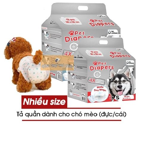 Tã quần cho chó mèo nhiều size tiện lợi