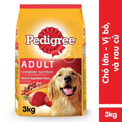 Hạt Pedigree Adult vị bò và rau củ cho chó lớn