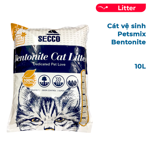 Cát vệ sinh Bentonite Kitty Max 10L khử mùi cà phê