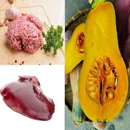 Nguyên liệu làm pate cá bí đỏ cho chó Poodle