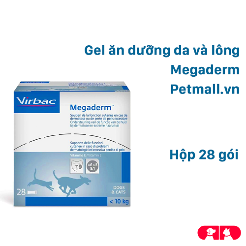 Gel Megaderm dưỡng da và lông cho chó mèo dưới 10kg