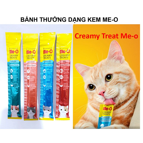 Bánh thưởng dạng kem Me-O nhiều hương vị cho mèo