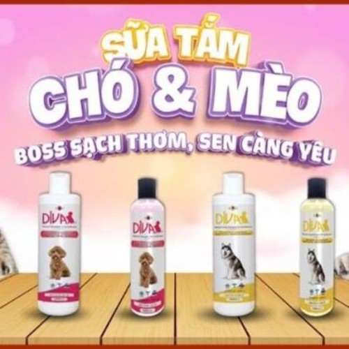 Các loại sữa tắm Diva cho chó mèo làm từ nguyên liệu tự nhiên, an toàn cho da nhạy cảm