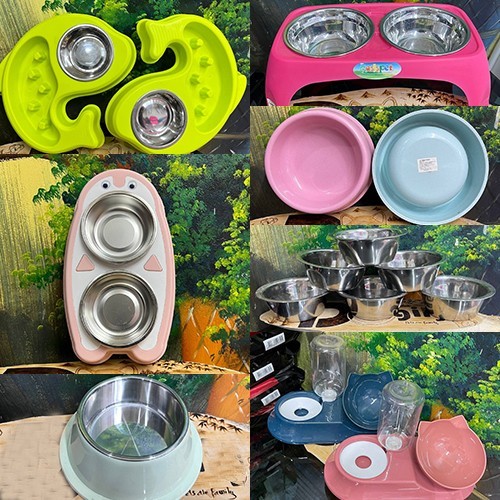 Các loại bát ăn và bình nước dành cho chó với nhiều thiết kế tiện lợi và đẹp mắt.