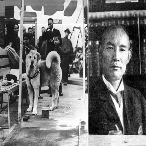 Hachiko và chủ nhân, giáo sư Ueno.