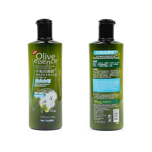 Sữa tắm Olive Essence 450g trị ve rận cho chó, tinh dầu oliu, pH trung tính.